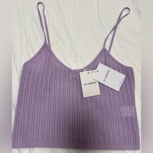 W.CASHMERE Eloise 100% Cashmere V-Neck Camisole in Lilac Size Medium (NWT)